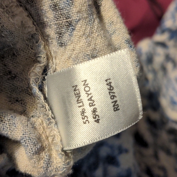 J Jill linen blend ankle pants abstract print - Picture 9 of 9